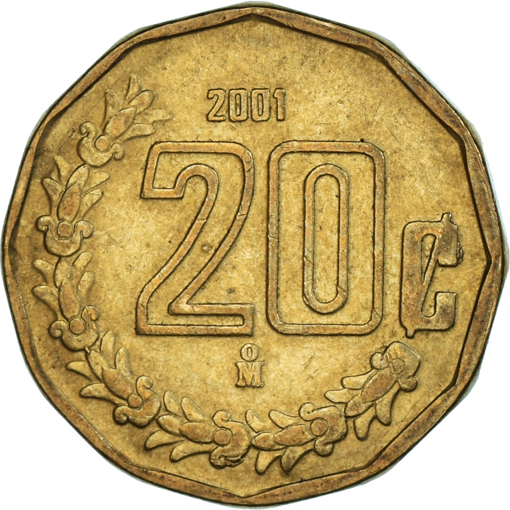 Moneta, Messico, 20 Centavos, 2001