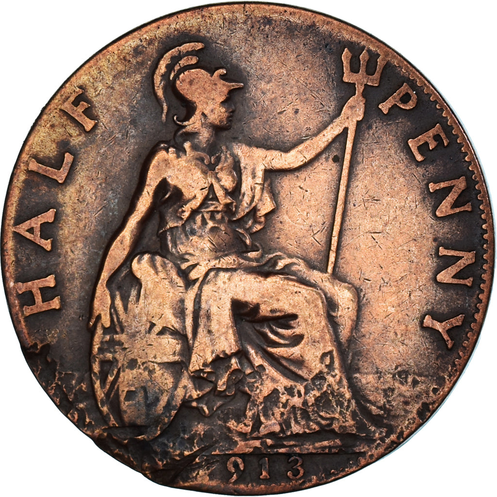 Coin, Great Britain, 1/2 Penny, 1913