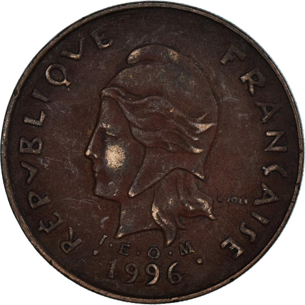 Moeda, Polinésia Francesa, 100 Francs, 1996