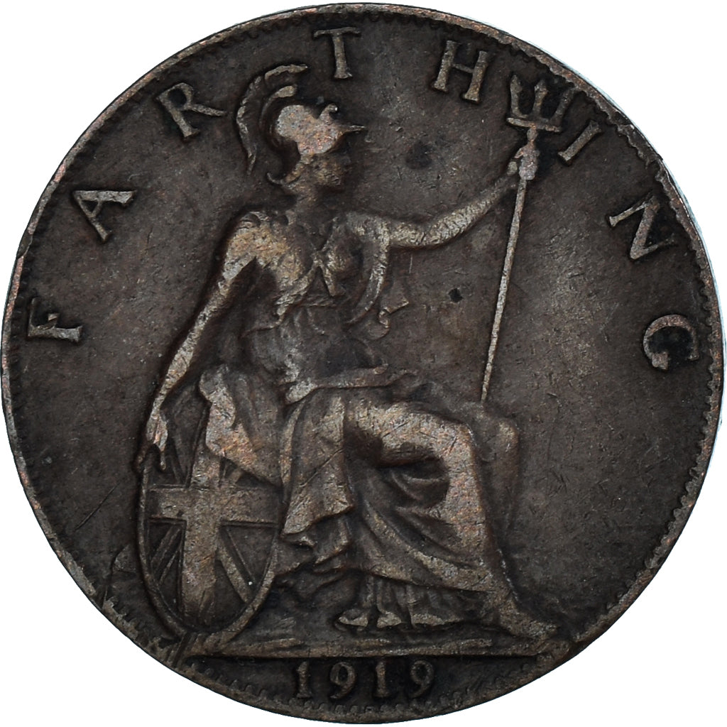 Coin, Great Britain, Farthing, 1919