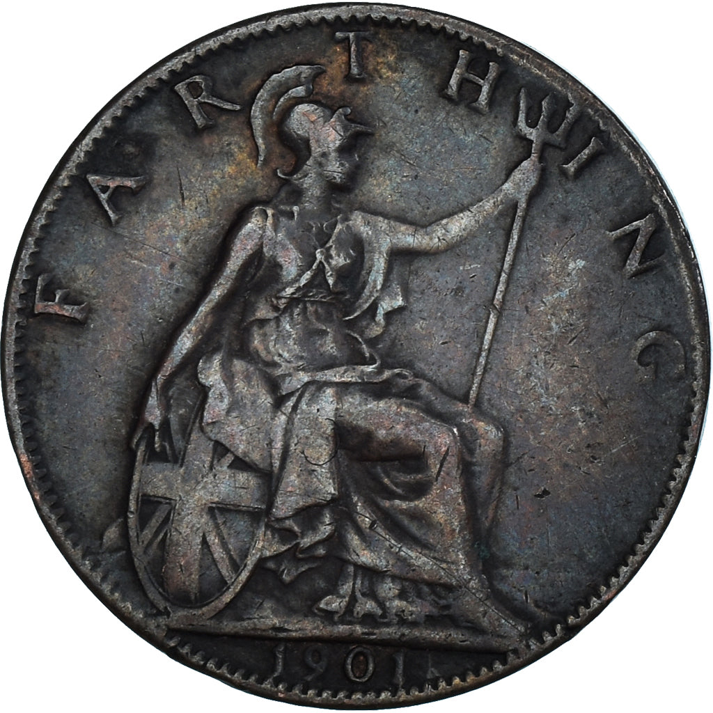 Moeda, Grã-Bretanha, Farthing, 1901