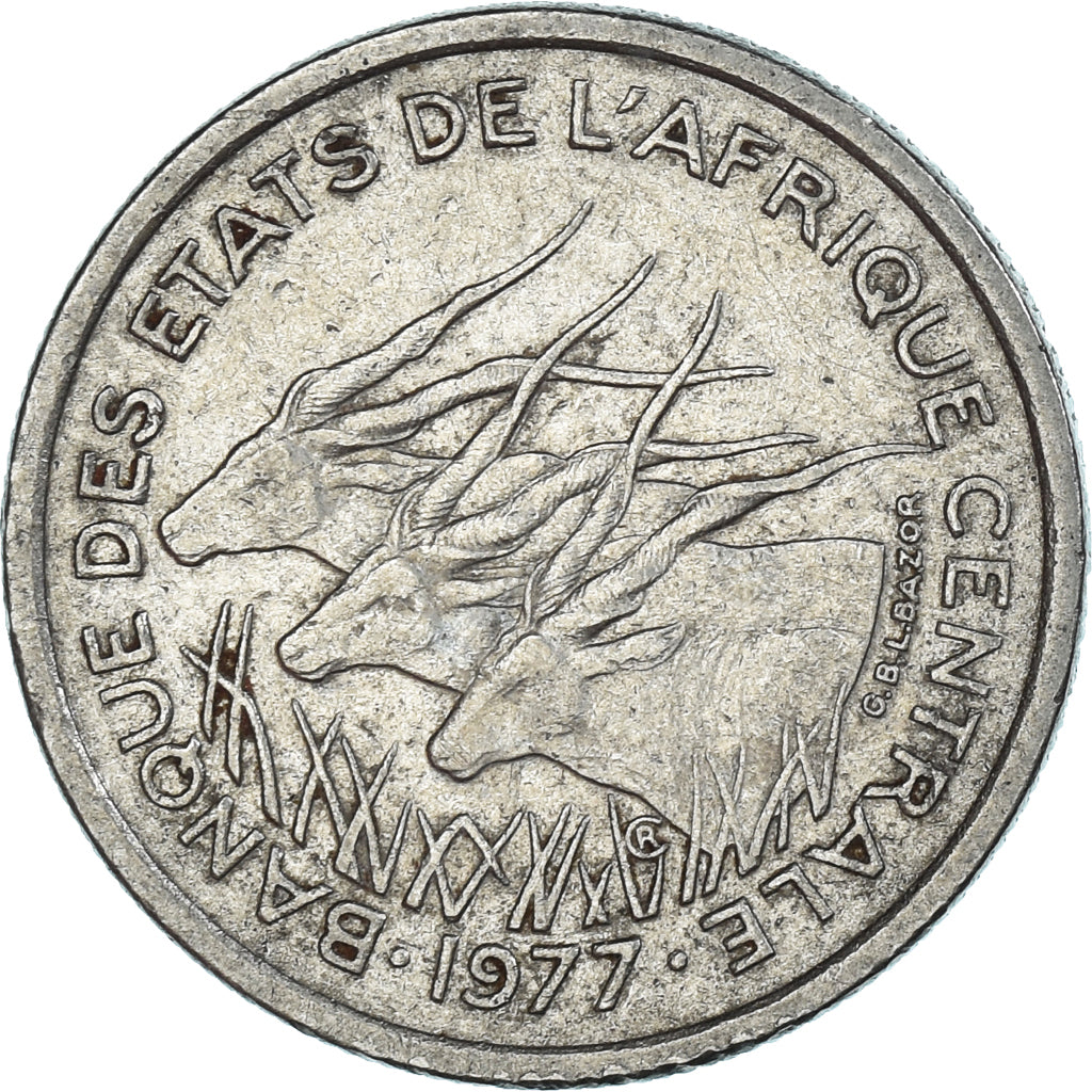 Coin, Central African States, 50 Francs, 1977