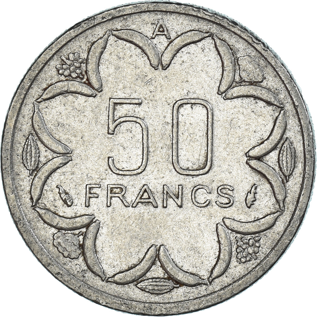 Coin, Central African States, 50 Francs, 1977