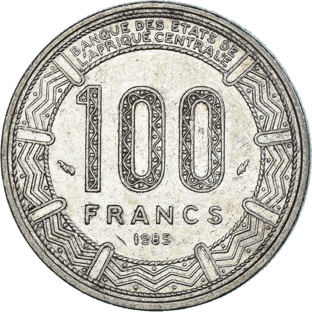 Coin, Gabon, 100 Francs, 1985