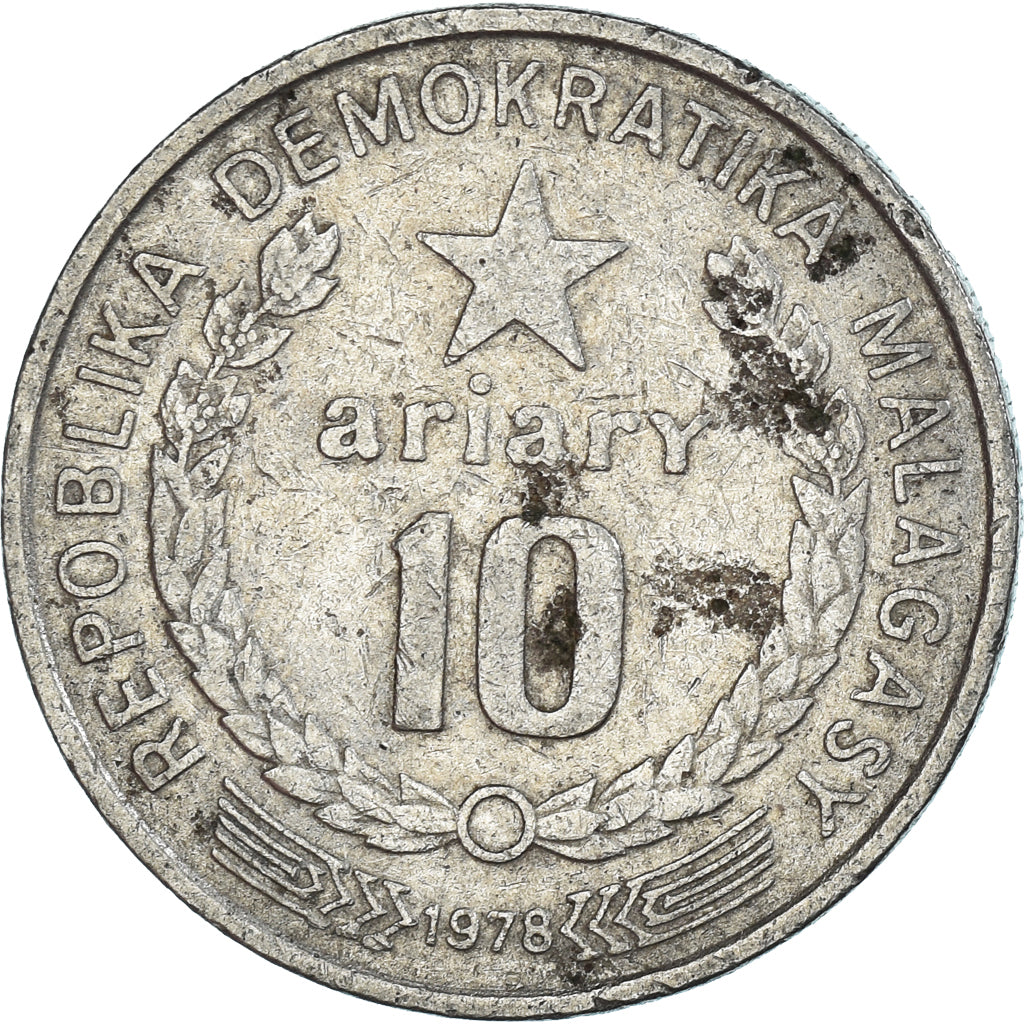 Münze, Madagascar, 10 Ariary, 1978