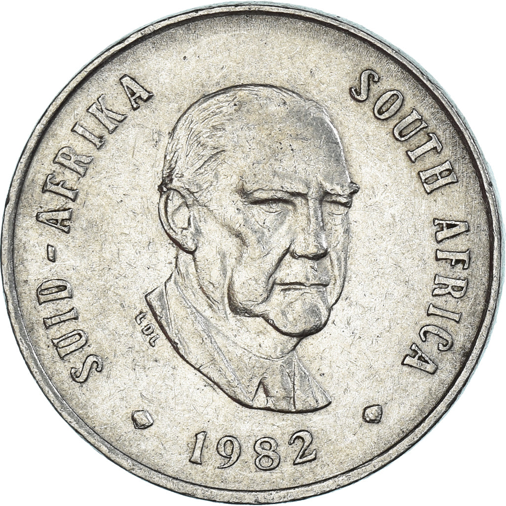 Coin, South Africa, 20 Cents, 1982