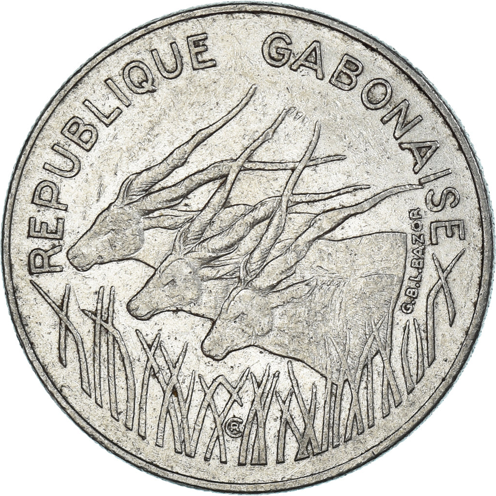 Coin, Gabon, 100 Francs, 1982