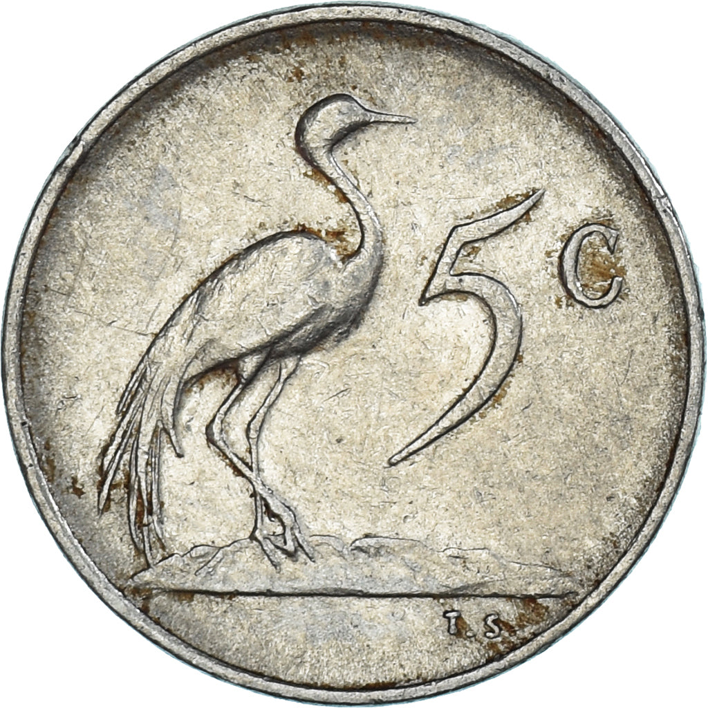 Coin, South Africa, 5 Cents, 1977