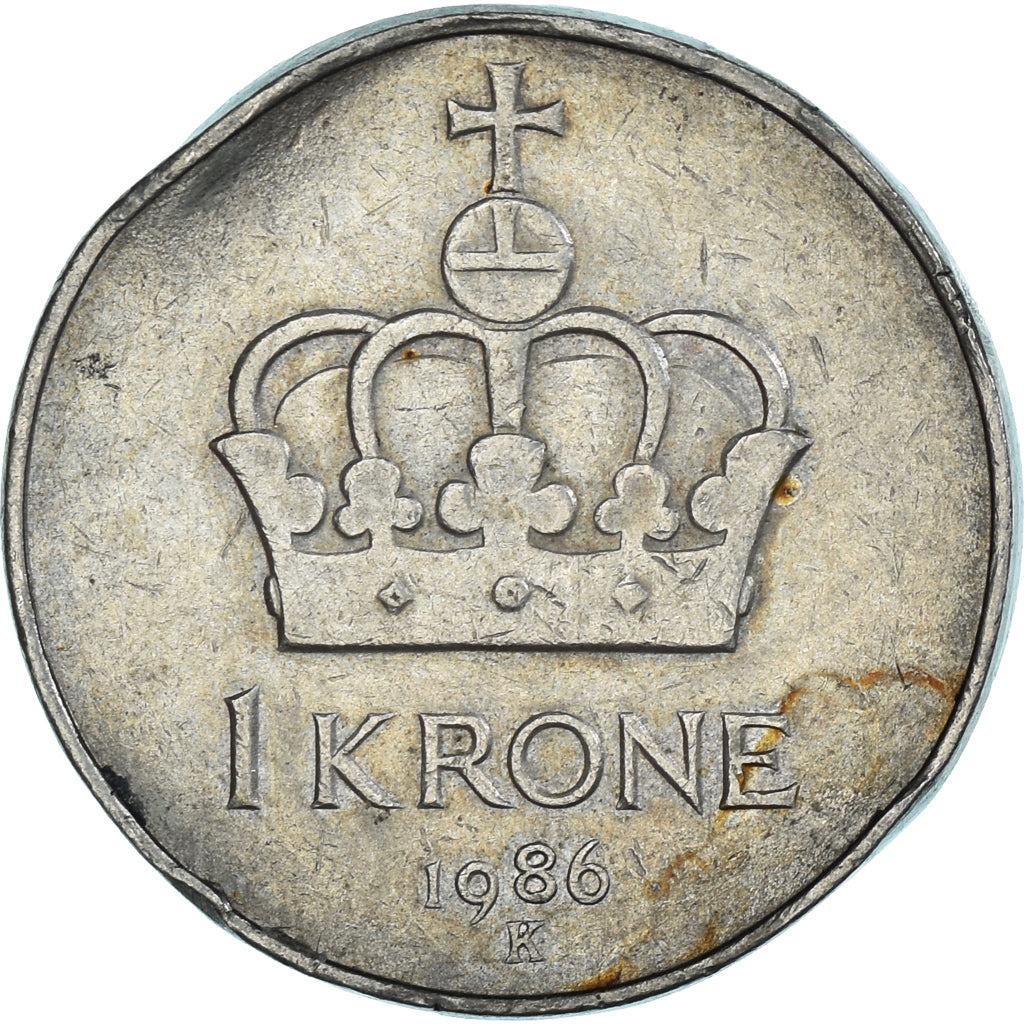 Münze, Norwegen, Krone, 1986