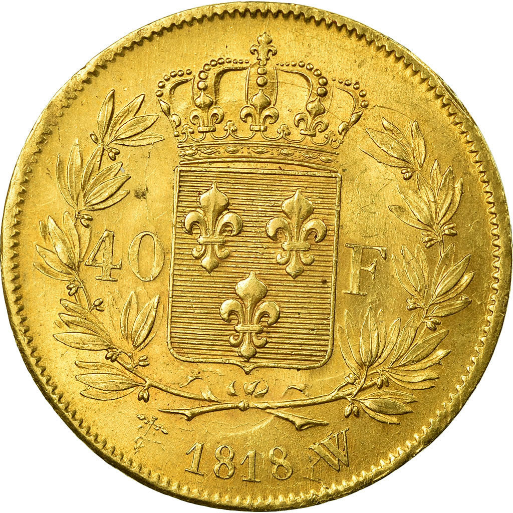 Moneda, Francia, Louis XVIII, Louis XVIII, 40 Francs, 1818, Lille, EBC, Oro