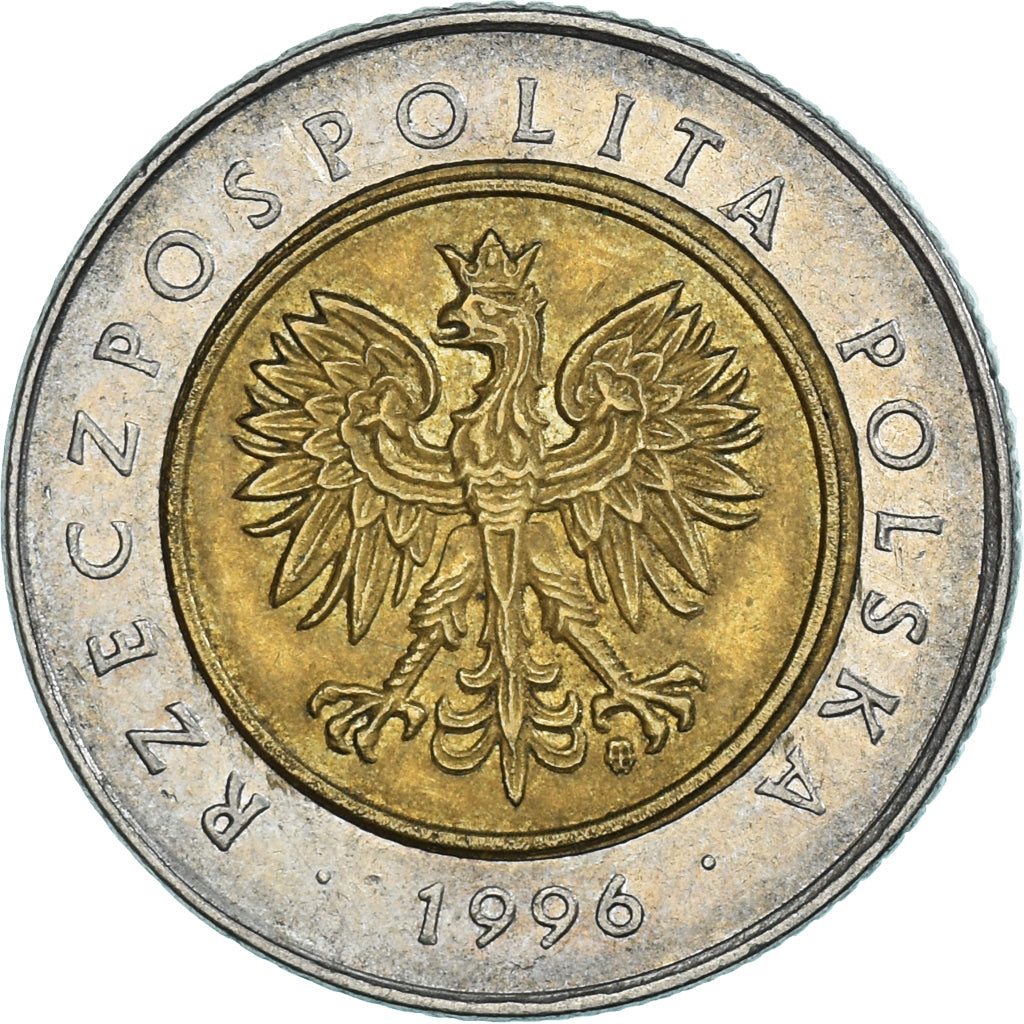 Münze, Polen, 5 Zlotych, 1996