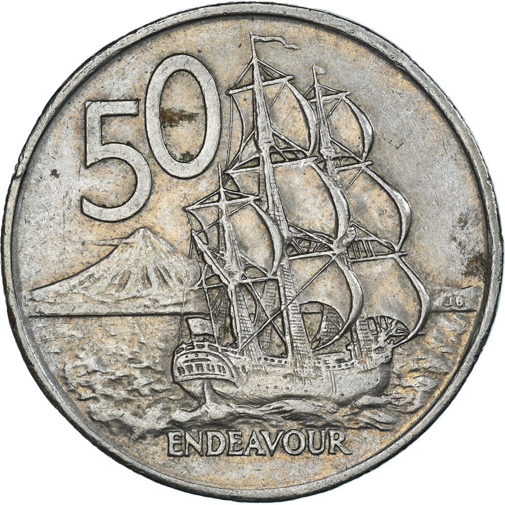 Monnaie, Nouvelle-Zélande, 50 Cents, 1975