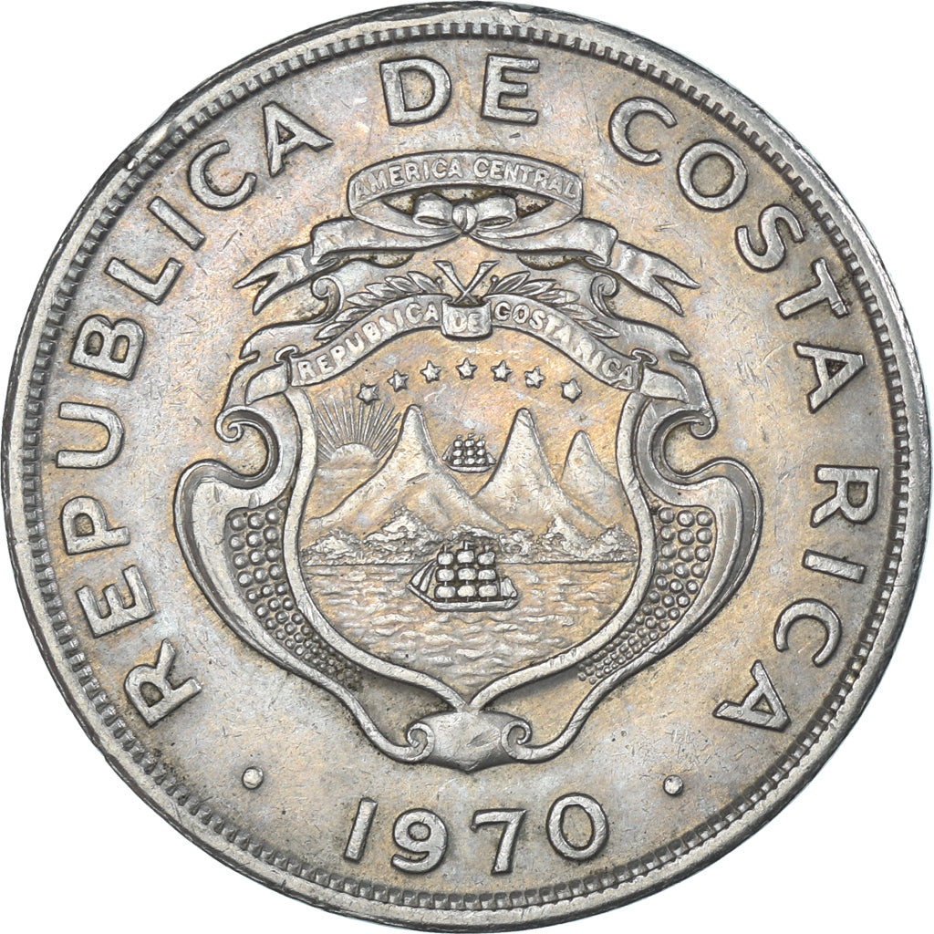 Coin, Costa Rica, 2 Colones, 1970