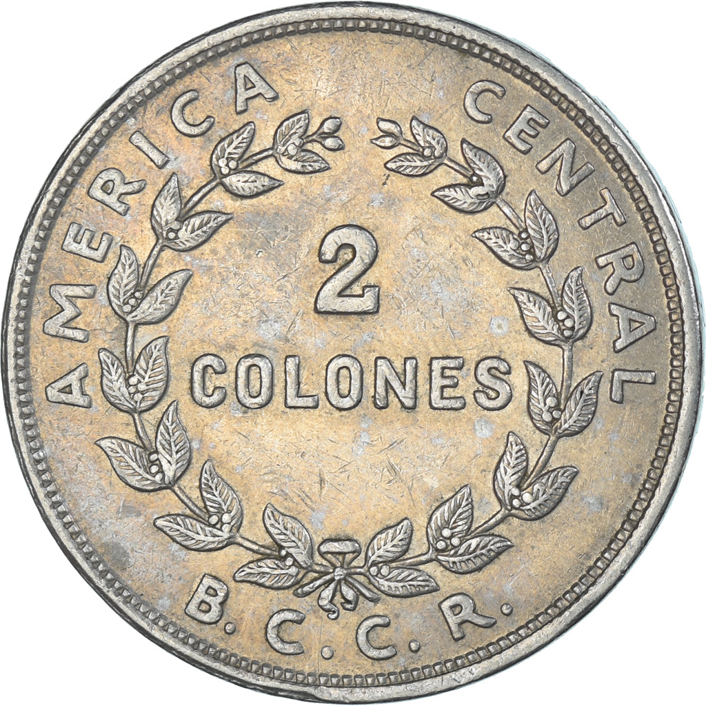 Coin, Costa Rica, 2 Colones, 1970