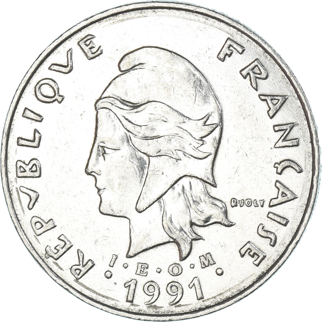 Moneda, Nueva Caledonia, 50 Francs, 1991