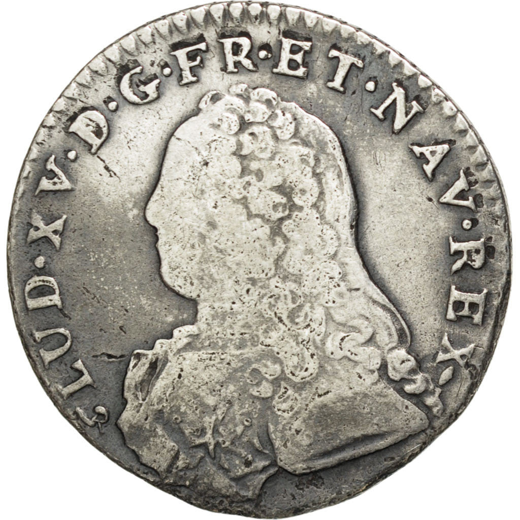 Coin, France, Louis XV, 1/10 Écu aux branches d'olivier, 12 Sols, 1/10 ECU