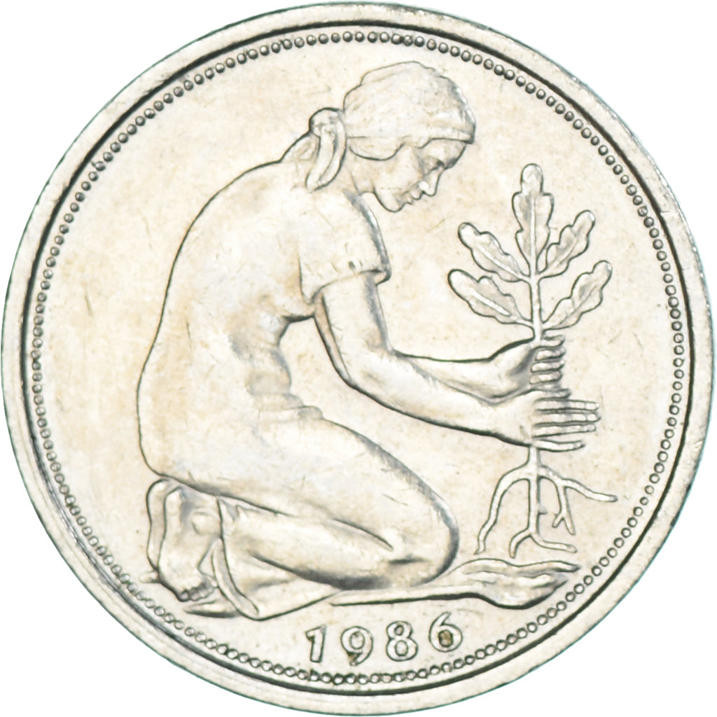 Coin, Germany, 50 Pfennig, 1986