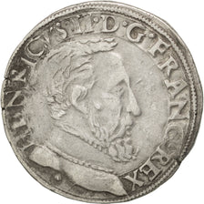 FRANCE, Teston, 1554, Toulouse, EF(40-45), Silver, Sombart #4572, 9.26