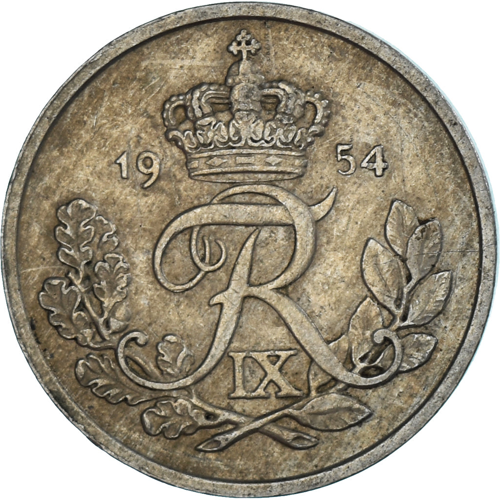 Monnaie, Danemark, 25 Öre, 1954