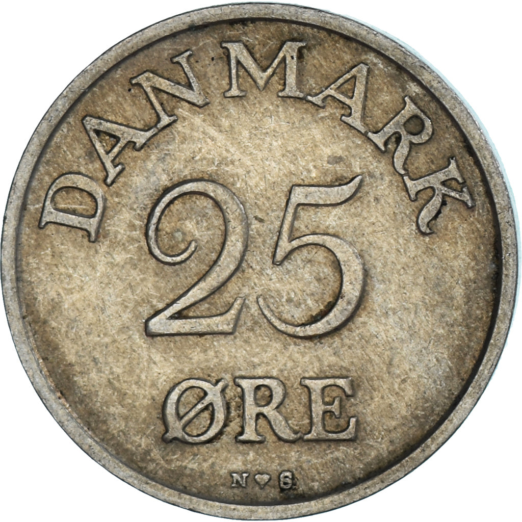 Monnaie, Danemark, 25 Öre, 1954