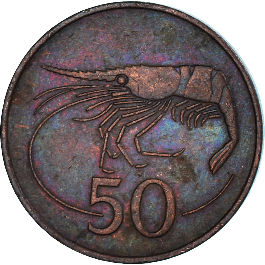 Munten, IJsland, 50 Aurar, 1981