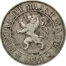 Belgio, Leopold II, 10 Centimes, 1894, SPL-, Rame-nichel, KM:43