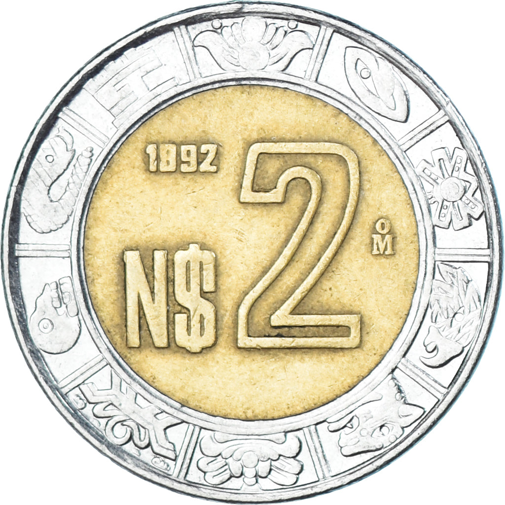 Moneda, México, 2 Pesos, 1892