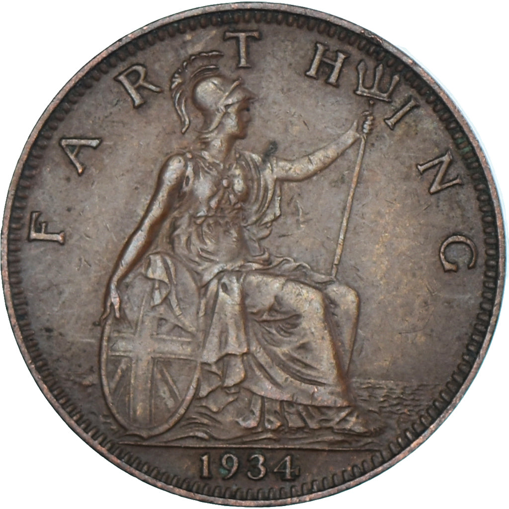 Monnaie, Grande-Bretagne, Farthing, 1934