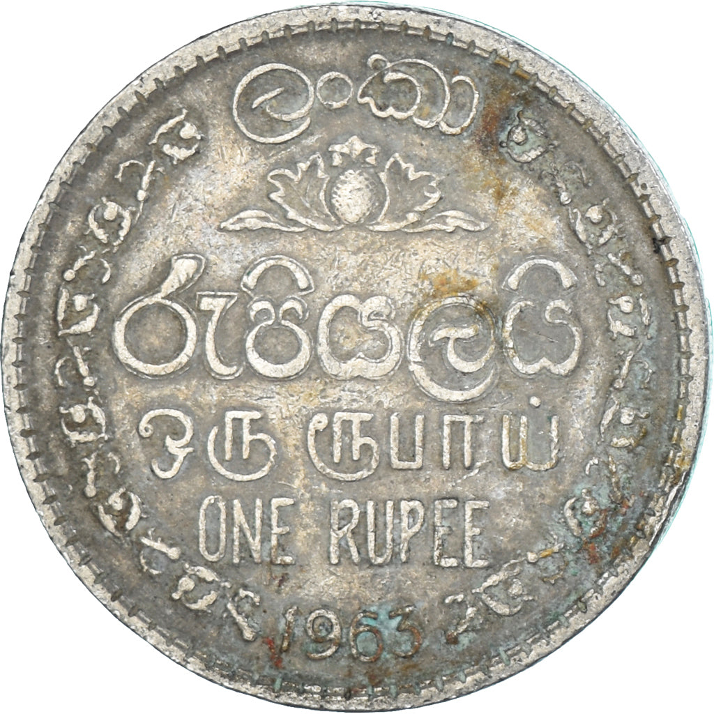 Munten, Ceylon, Rupee, 1963