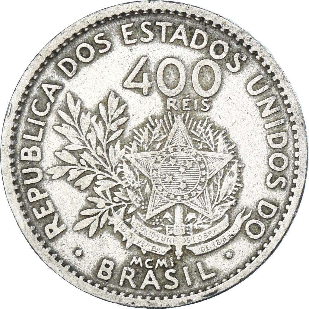 Moneta, Brasile, 400 Reis, 1889