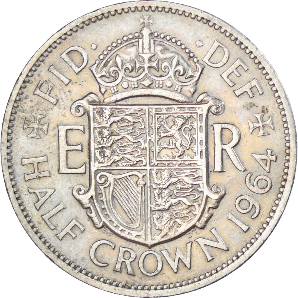 Münze, Großbritannien, 1/2 Crown, 1964