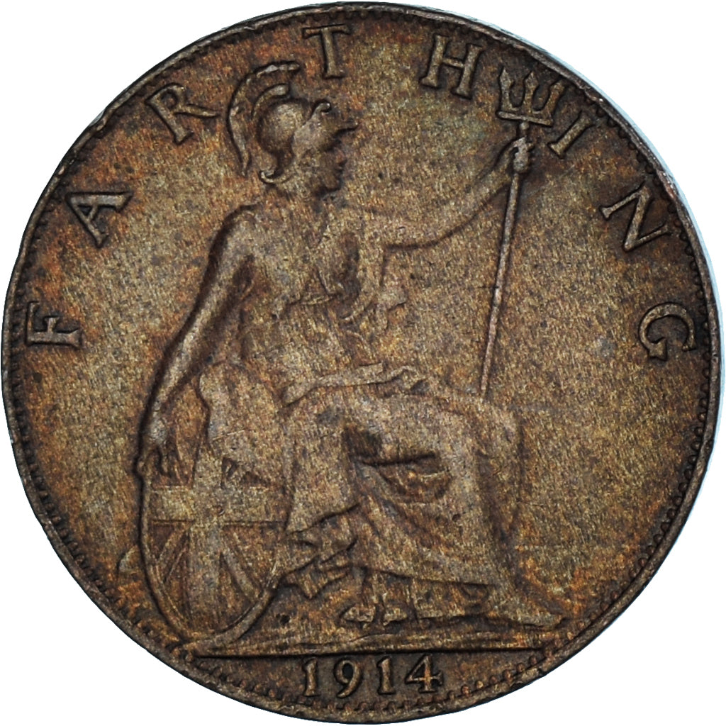 Moneta, Wielka Brytania, Farthing, 1914