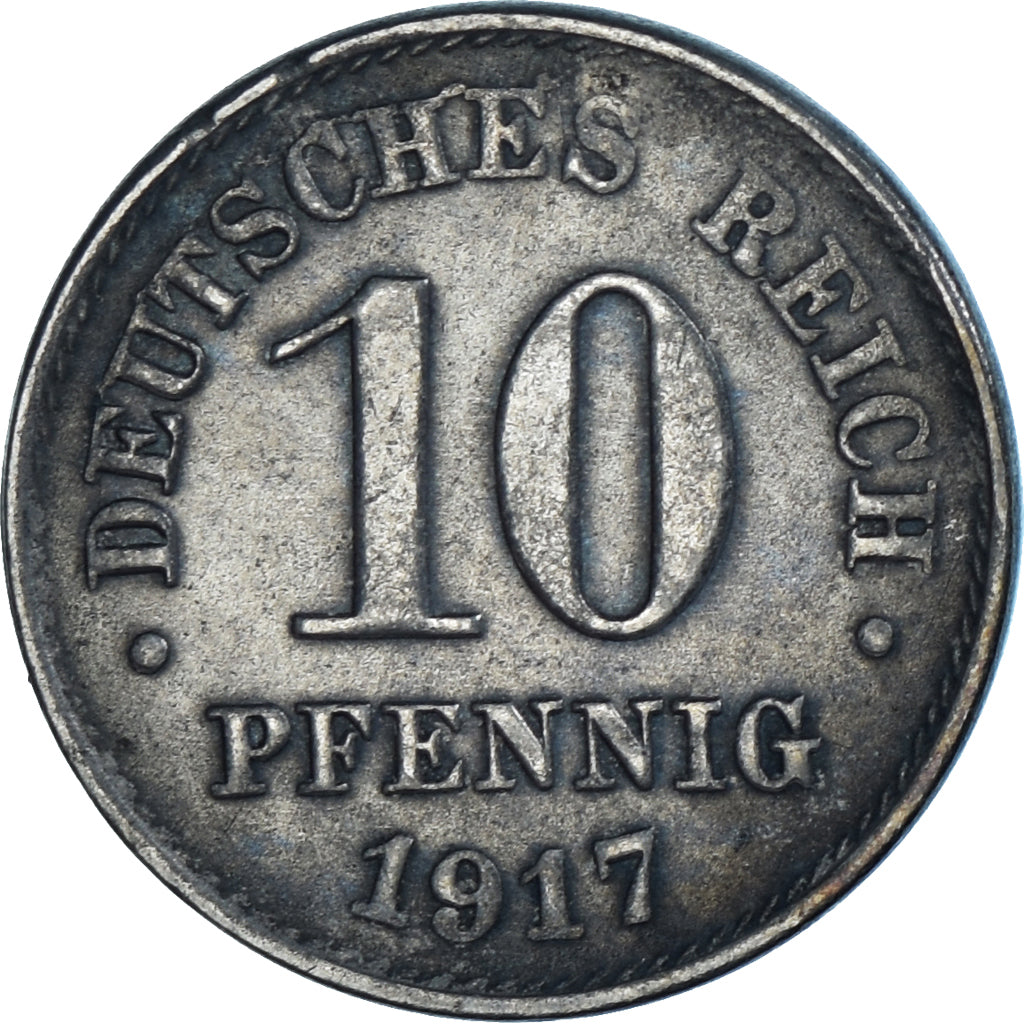 Monnaie, Allemagne, 10 Pfennig, 1917