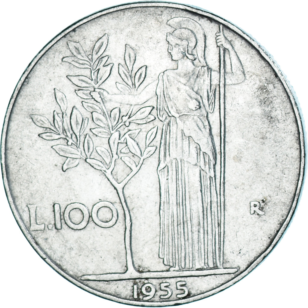 Moneda, Italia, 100 Lire, 1955