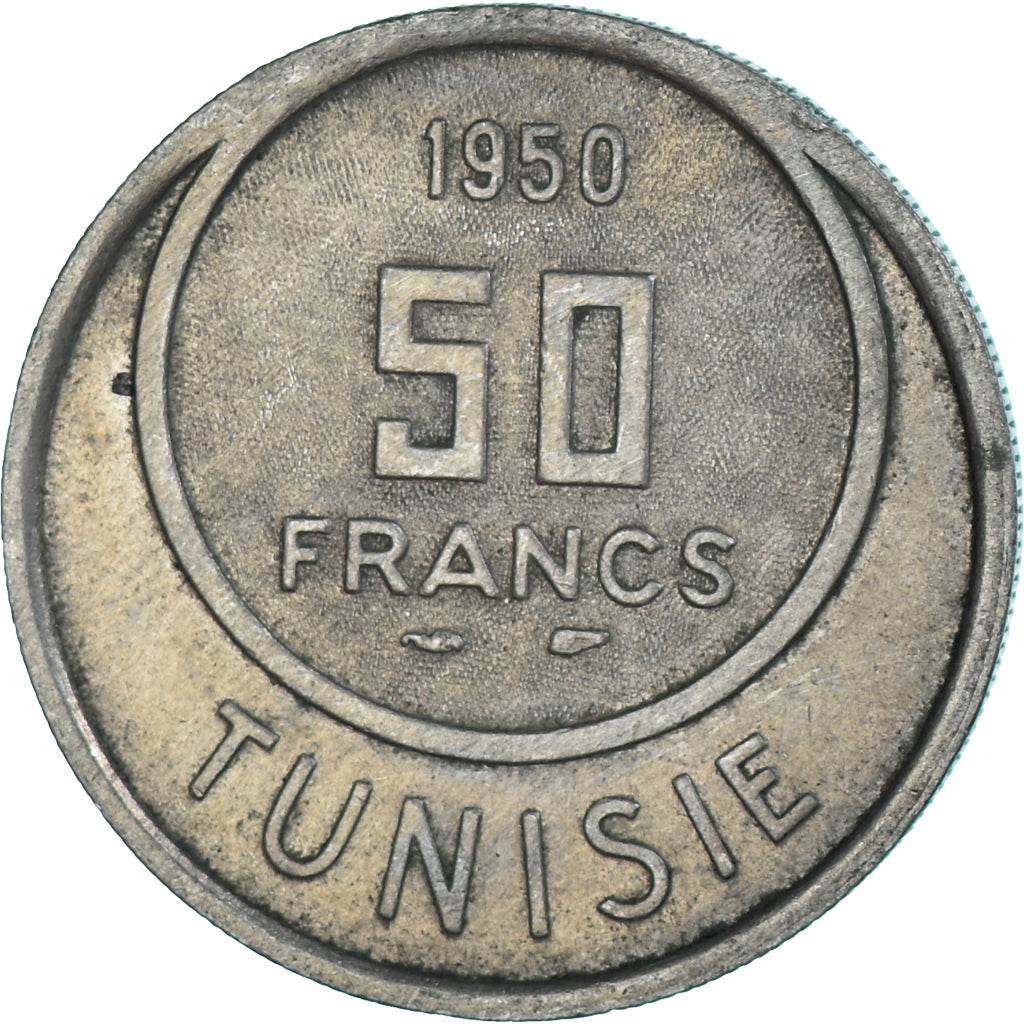 Munten, Tunisië, 50 Francs, 1950