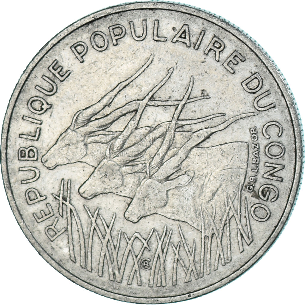 Coin, Congo, 100 Francs, 1971