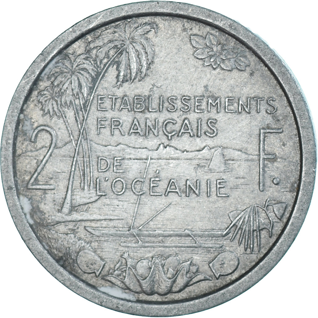 Coin, Oceania, 2 Francs, 1949