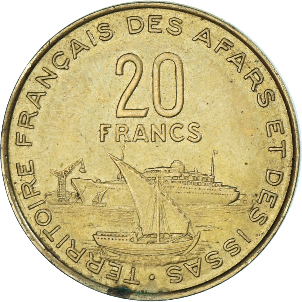 Moneta, AFARS E ISSAS FRANCESI, 20 Francs, 1975