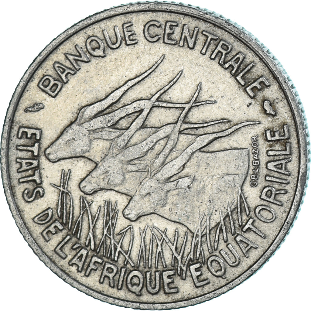 Moneta, Stati dell’Africa equatoriale, 100 Francs, 1966