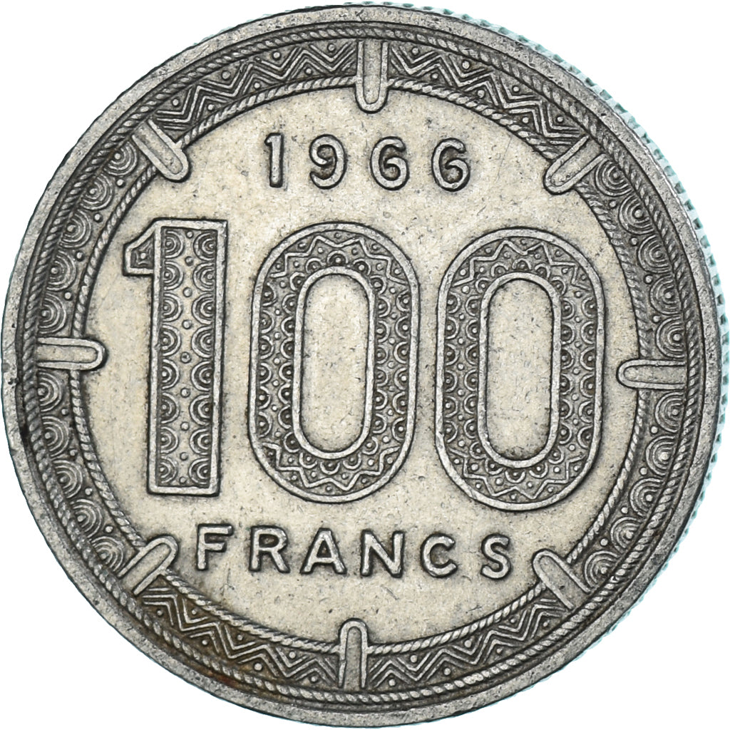 Moneta, Stati dell’Africa equatoriale, 100 Francs, 1966