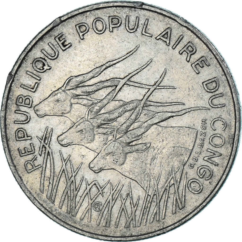 Coin, Congo, 100 Francs, 1975
