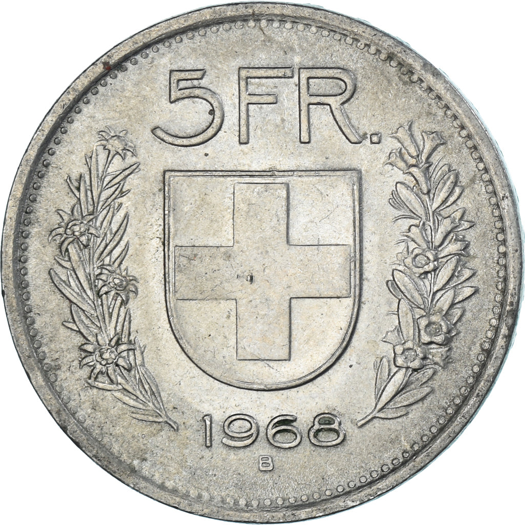 Münze, Schweiz, 5 Francs, 1968