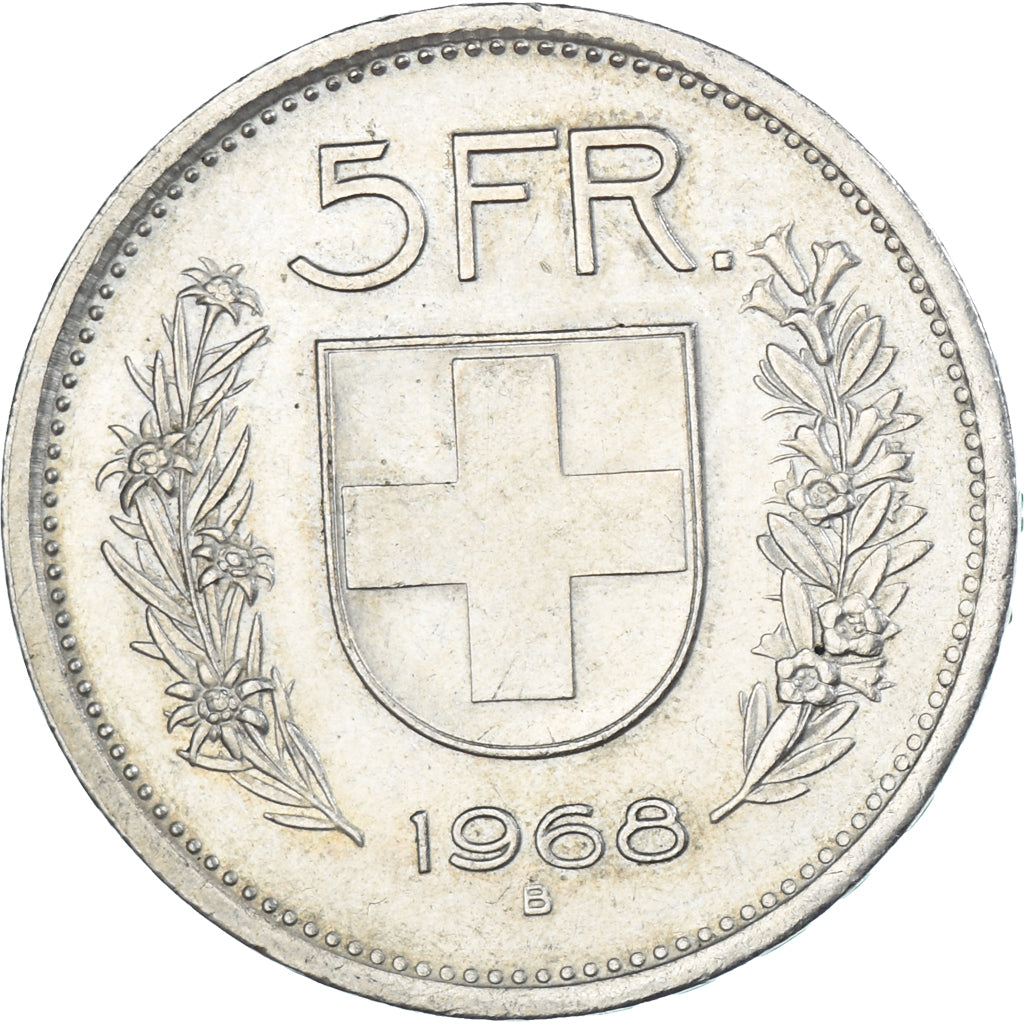 Moneta, Svizzera, 5 Francs, 1968