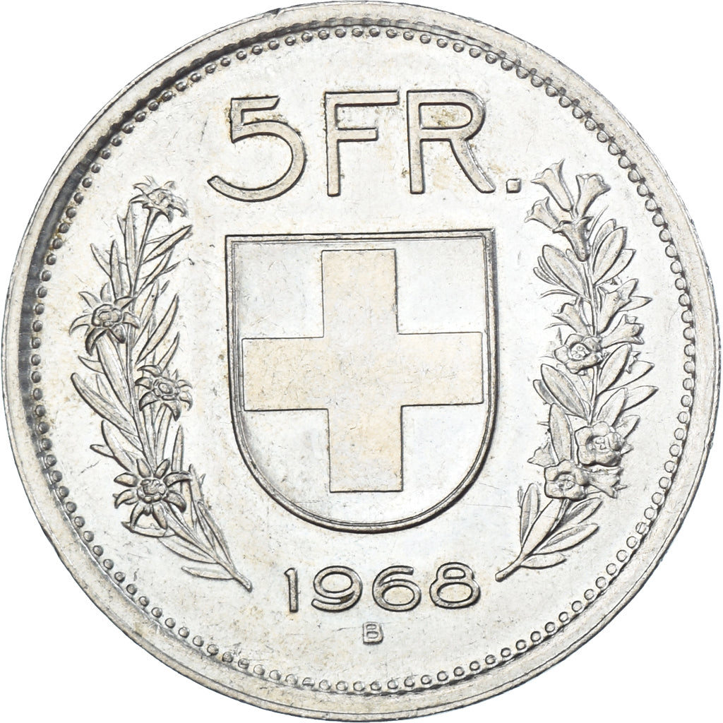 Moneta, Svizzera, 5 Francs, 1968