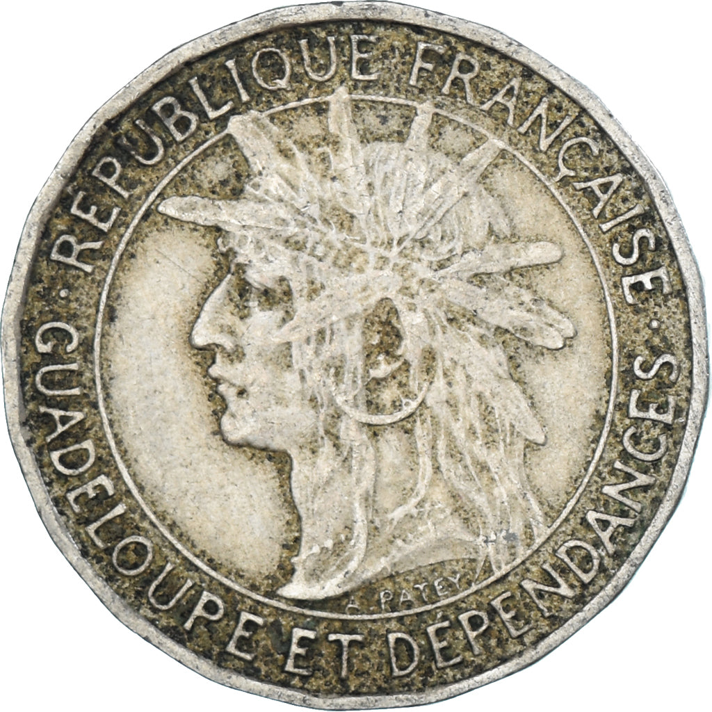 Coin, Guadeloupe, 1 Franc, 1921