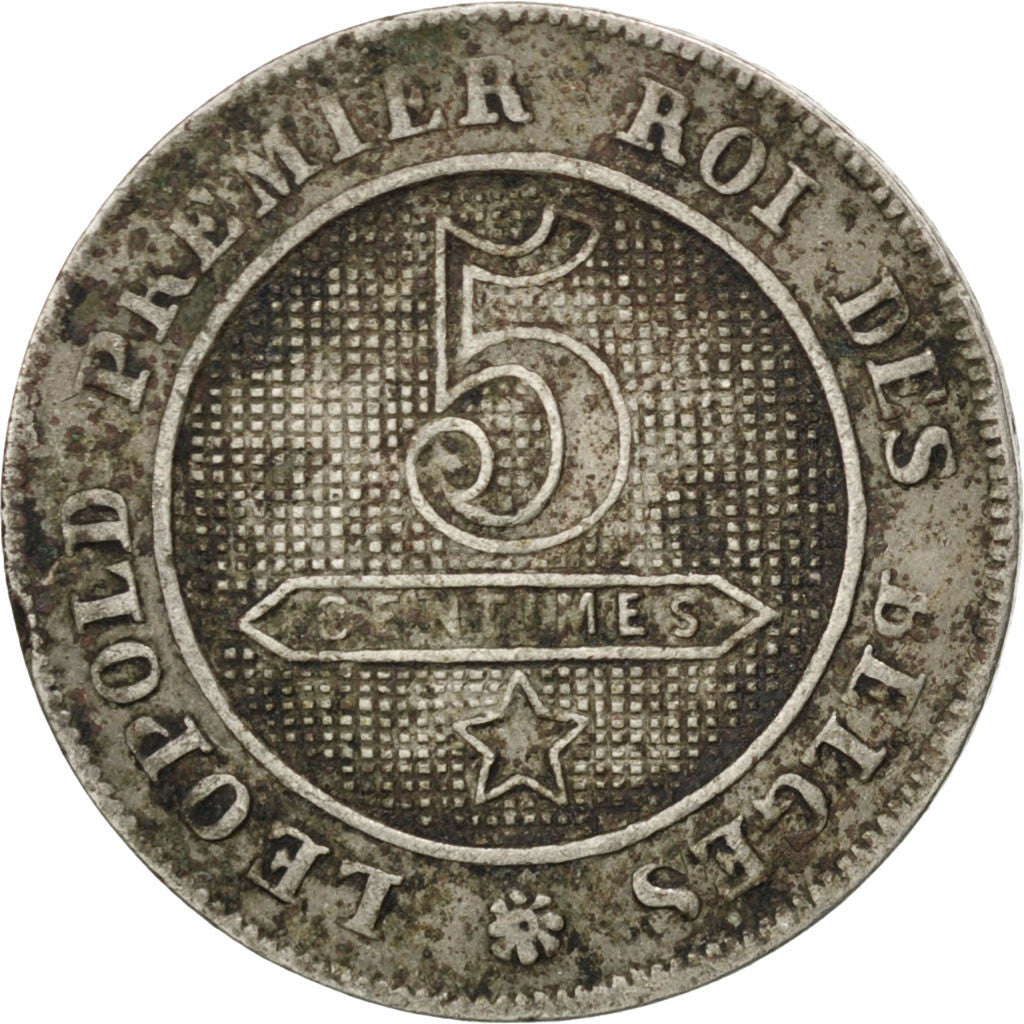 BELGIUM, 5 Centimes, 1862, KM #21, VF(30-35), Copper-Nickel, 19.5, 2.98
