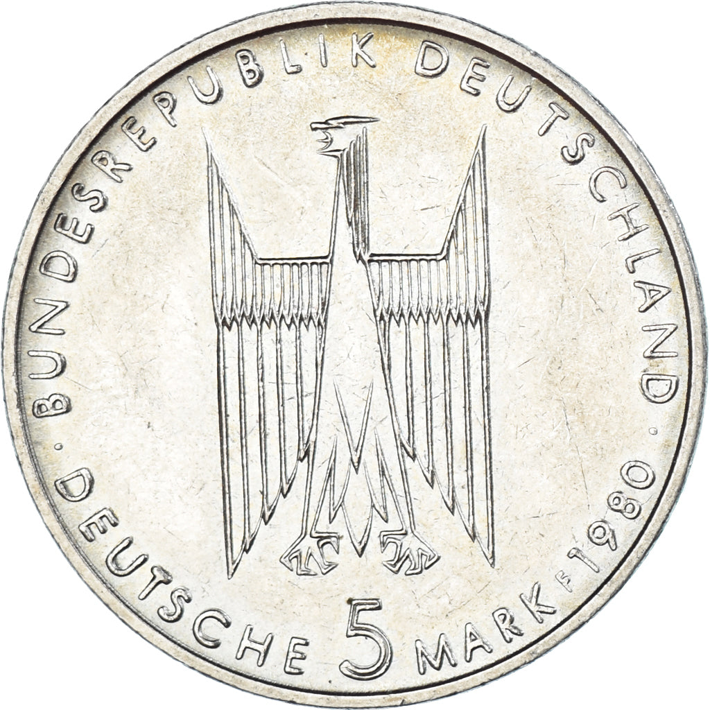 Münze, Deutschland, 5 Mark, 1980