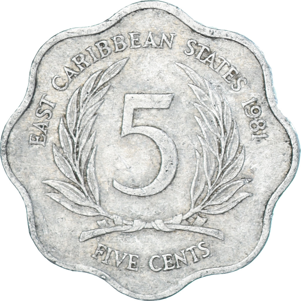 Moneta, Państwa Wschodnich Karaibów, 5 Cents, 1981