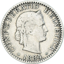 Monnaie, Suisse, 20 Rappen, 1884