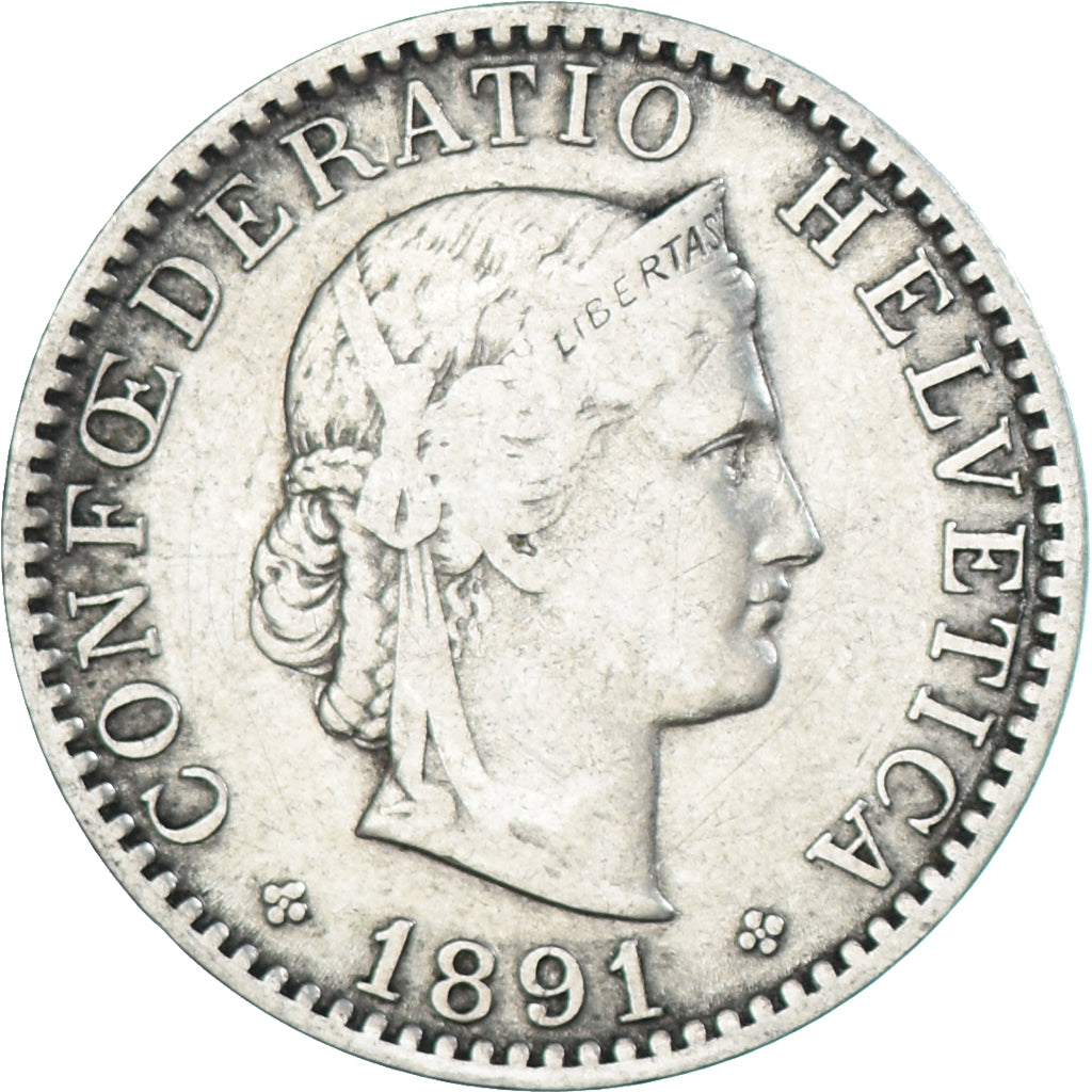 Moneta, Szwajcaria, 20 Rappen, 1891
